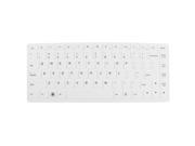 Unique Bargains 290mm x 112mm White Silicone Film Keypad Keyboard Skin for Lenovo 14
