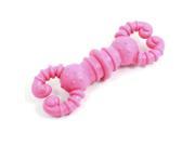 Unique Bargains Rugby Shaped Soundable Squeeze Exercising Playing Burgundy Puppy Pet Toy Dog Toy