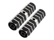 2 x Antislip Cylinder Mountain Bicycle Foot Pegs Black Silver Tone