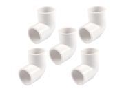 Unique Bargains 5 Pieces 20mm Dia 90 Angle Degree Elbow PVC Pipe Fittings Adapter Connector