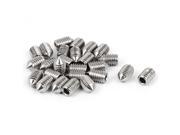 M6 x 10mm 304 Stainless Steel Cone Point Hex Socket Set Grub Screw 25 Pcs