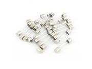 20Pcs 6x30mm Quick Blow Fast Acting Cartridge Glass Tube Fuses 25A 250V