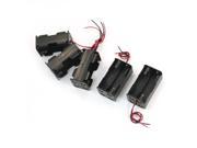 Unique Bargains Plastic Housing Double Sides 4 x 1.5V AA Battery Holder Case Storage Box 5pcs