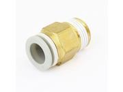 Unique Bargains 10mm Round Hole 3 8 PT Thread Straight Push in Tube Pneumatic Fast Fitting