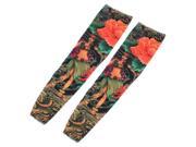 Colorful Girl Pattern Stretchy Temporary Fake Tattoo Arm Sleeve Oversleeve 2 Pcs