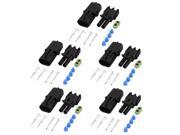 Unique Bargains 5 Kits Sealed Waterproof Connector Kit 2.5mm Terminal for Car Auto