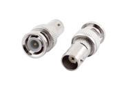 Unique Bargains 2PCS BNC Male to Female M F Plug Coaxial Cable Connector Adapter Converter