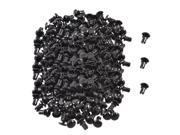 Unique Bargains 300 x PCB 6.0mm Push in Height Nylon Clips Fasteners Rivets Black