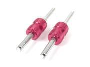 2 x Red Metal Grip Double End Tire Valve Stem Core Remover Installer