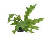 15.5cm Height Aquarium Green Artificial Water Grasses with Caremic Base