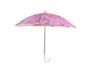 Unique Bargains Plastic Handle Floral Pattern Sequin Decor Pink Mini Lace Parasol Umbrella