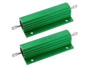 2 x Chassis Mounted 100W 75 Ohm 5% Aluminum Case Wirewound Resistors