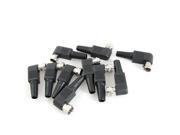 Unique Bargains 10 Pcs F Type Plastic Coated Male Coaxial Adapters
