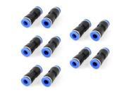 10 x Air Piping 2 Ways 6mm to 6mm Straight Coupler Tube Quick Joint Fittings