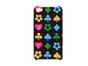 Unique Bargains Spade Heart Hard Plastic Shield Cover for iPhone 4 4G