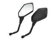 Unique Bargains Pair Motorcycle Adjustable Wide Angle Blind Spot Rearview Mirror Black
