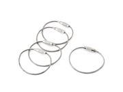 5 Pcs 1.5mm Diameter Flexible Stainless Steel Wire Ring Rope Cable 11cm Long