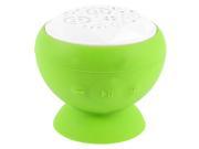 Mini Mushroom bluetooth Speaker Handsfree Silicone Suction Stand Green for PC