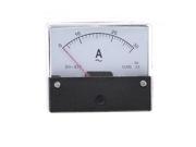 Unique Bargains Square Analog AC 0 30A Current Measuring Panel Amperemeter Black White