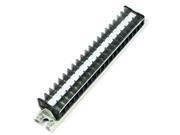 660V 15A Dual Rows 20 Positions Covered Screw Terminal Barrier Strip Block