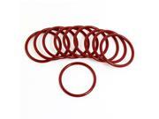 Unique Bargains 10 Pcs Soft Rubber O Rings Seal Washers Replacement Red 40mm x 3mm