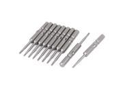 6mm Round Shank 60mm Long T7 Torx Screwdrivers Bits 10pcs