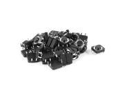 Unique Bargains 50 PCS 12mmx12mmx5mm 4 Pin Momentary Square Miniature Tact Switch Black