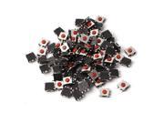 Unique Bargains 100 Pieces SMD 5pin Momentary Red Push Button Tactile Tact Switches 6x6x3.4mm
