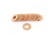 Unique Bargains 20Pcs Copper Crush Washer Flat Ring Gasket Fitting 10mmx22mmx2mm