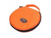 Unique Bargains Orange Nylon Runded 20 Capacity Zip up CD DVD Container Bag for Auto
