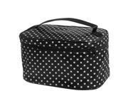 Double Zipped Closure Travel Makeup Cosmetic Bag w Mirror