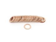 Unique Bargains 50Pcs 11mm Inner Diameter Copper Crush Washer Flat Ring Seal Gasket Unique Bargains 50Pcs 11mm Inner Diameter Copper Crush Washer Flat Ring Seal Gasket