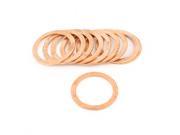 Unique Bargains 10pcs 20mm x 26mm x 1mm Copper Washer Flat Ring Fasterner for Industrial