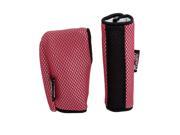 Unique Bargains Nylon Car Gear Shift Knob Cover Hand Brake Sleeve Case Protector Red