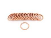 20 Pcs 18x22x2mm Copper Flat Washer Spacer Gaskets Ring Fasten Seal Fitting