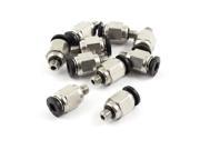 Unique Bargains 10 Pcs M5 Male Threaded to 4mm Hole Tube Push in Connect Straight Quick Fittings