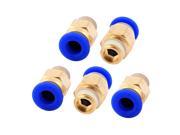 5pcs 1 8BSP Male to 6mm OD Push In Pipe Quick Release Air Pneumatic Fitting
