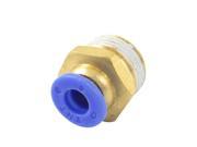 Unique Bargains 6mm Push In Quick 16mm Thread Joint Pneumatic Air Quick Fitting