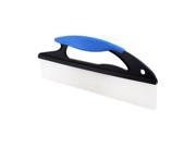 Unique Bargains Black Blue Antislip Plastic Handle Silicone Blade Scraper Cleaner
