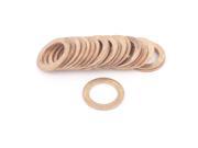 Unique Bargains 20pcs 16mm Inner Dia Copper Flat Washer Ring Line Seal Fasteners