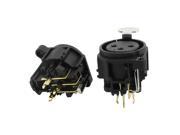 2 Pcs CT3 04HFP XLR Series 3 Pin Female Socket Adapter A V Connector