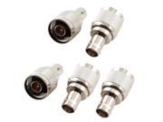 Unique Bargains N Type Male To BNC Female M F Antenna Plug Adapter Coaxial Connector 5pcs