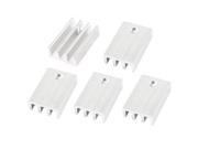 Unique Bargains 5 Pieces 17mm x 11.3mm x 5mm Mosfet Heatsink Radiating Cooler Cooling Fin