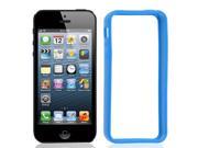 Blue Smooth Surface TPU Plastic Middle Frame Protector for Apple iPhone 5 5G