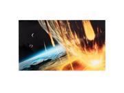 Unique Bargains Orange Meteor Shower Print Sticker Protective Skin Decal for 15.6 14 11.6 PC