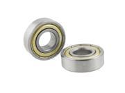 Unique Bargains 2 Pcs 6202 15mm x 35mm x 10mm Shielded Deep Groove Radial Ball Bearing