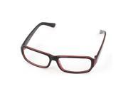 Unique Bargains Unique Bargains Ladies Plastic Frame Clear Lens Plano Plain Eyeglasses Black Fuchsia