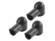 3 x Black 1.1cm Dia Smoking Pipe Style Battery Terminal Boots Insulate Caps