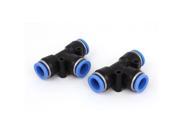Unique Bargains 2 Pcs Pneumatic T Connector Tube OD 1 2 Air Tube Quick Release Fitting