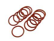 Unique Bargains 27mm x 2.5mm Silicone O Ring Oil Sealing Washers Grommets Red 10 Pcs